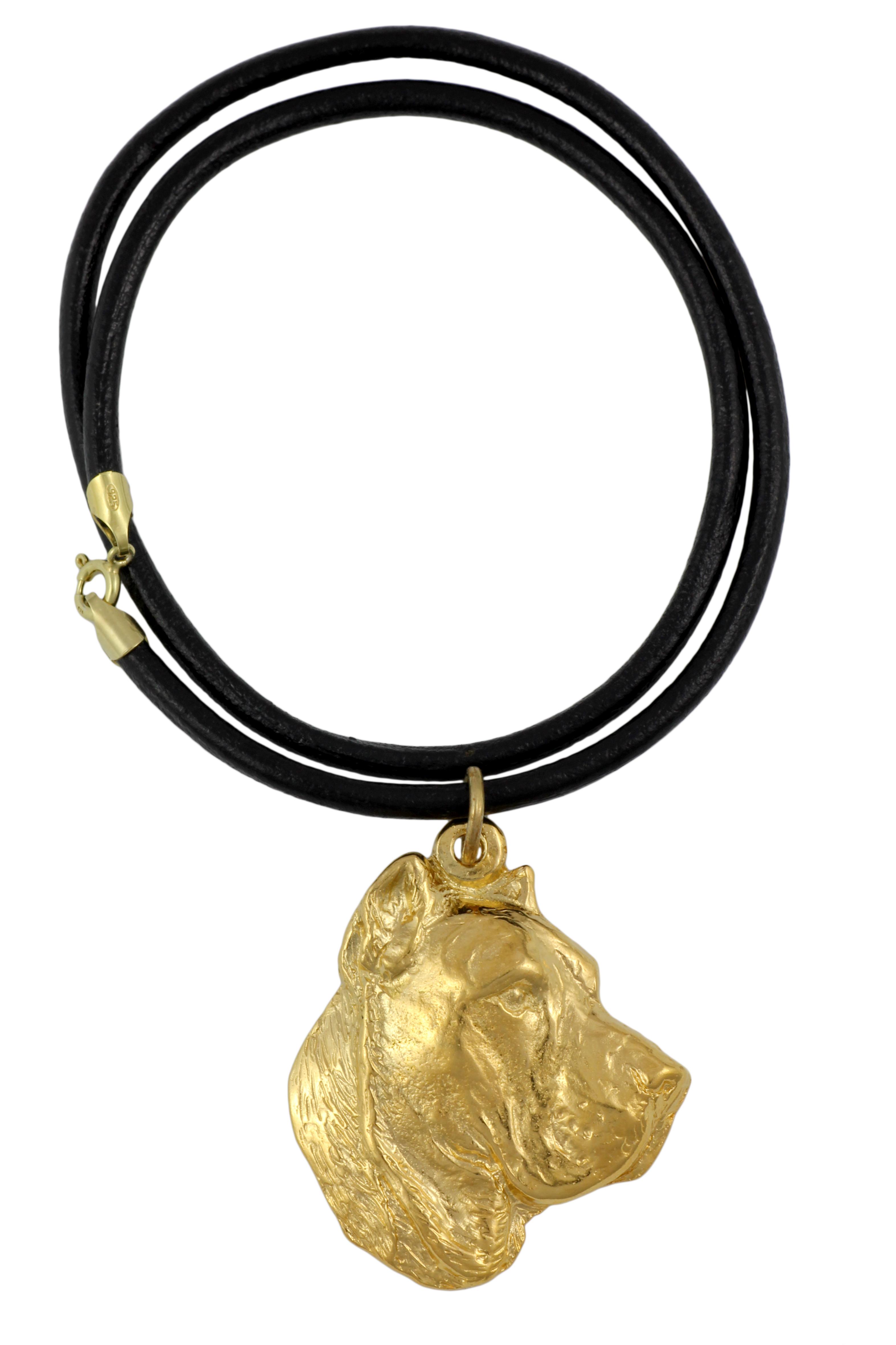 

Presa Canario, Dogo Canario, Canary Mastiff - necklace with a dog in a gift box, gold-plated pendant for a dog lover, striking jewelry by Art-Dog