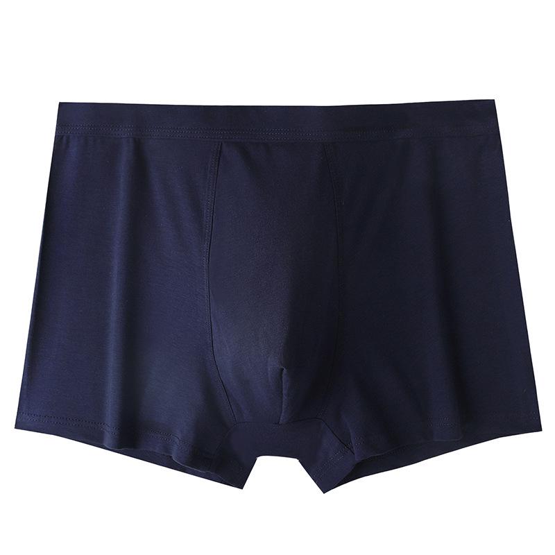 Men's Solid Color Pure Cotton U-Convex Boxer Briefs