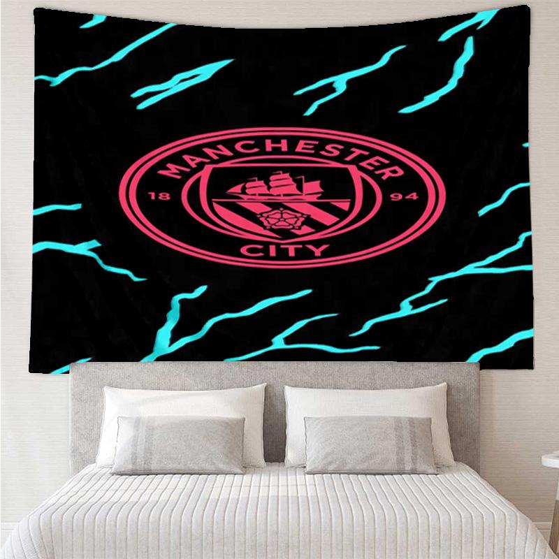 1PC City Football Club Printed Tapestry Room Decoration Wall Hanging for Living Room Bedroom, dormitory, Birthday and Christmas gifts