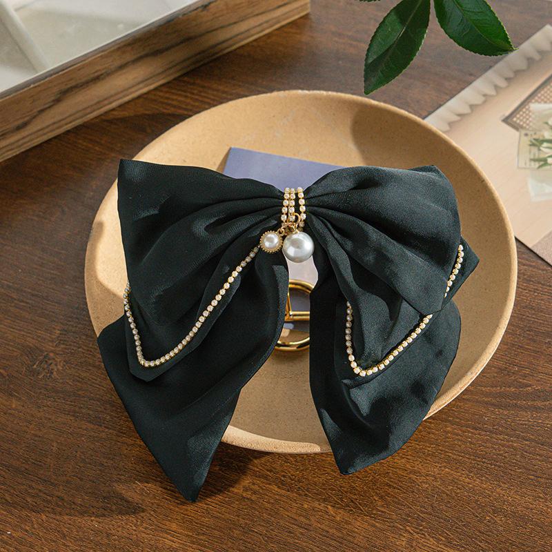 Velvet Big Bow Hairpin For Woman Girls Vintage Elegant Hairpins Head Half-Tie Headdress Exquisite Hair Accessories Gifts