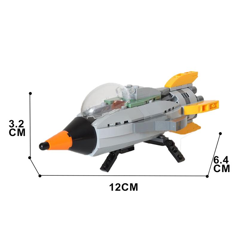 Gobricks MOC City Spaceship Building Blocks Retro Space Ship for Launch Vehicle Retro Spaceman CMF from For Children Gifts