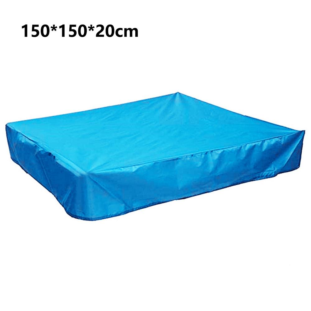 

150x150x20cm 210D Oxford Cloth Sandpit Cover Square Pool Cover with Drawstring Sandbox Cover A