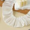 New 7cm Wide Satin Ribbon Trim Shiny Yarn Ruffled Edge Pleated Lace Trim DIY Pleated Lolita Dress Trim Dress Decoration