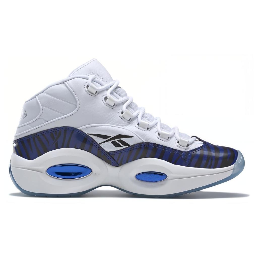 Panini x Reebok Question Mid Tiger Prizm Unisex Spor Ayakkabı Beyaz Ayakkabı-Beyaz Klasik-Kobalt HQ1097