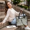 Cracked Wall Print Tote Bag Stylish Casual Daily Carry Handbag for Outdoor Shopping