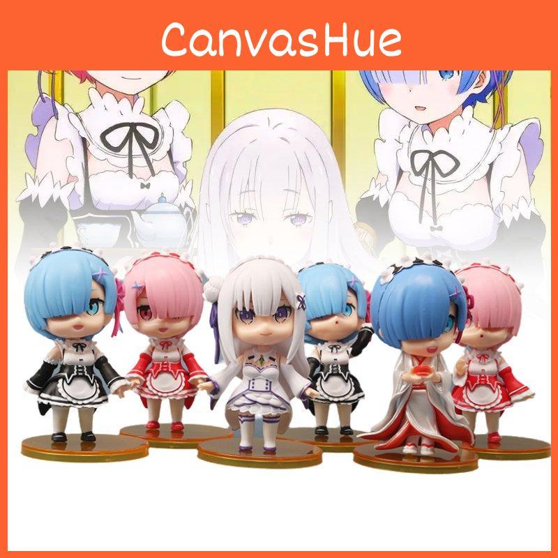 Life 6pcs Re In A Different World From Zero Character Pvc Toy Model Xmas Gift
