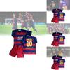 Fc Barcelona Vintage Soccer Jersey Set With Breathable Modal Blend For Kids Sports