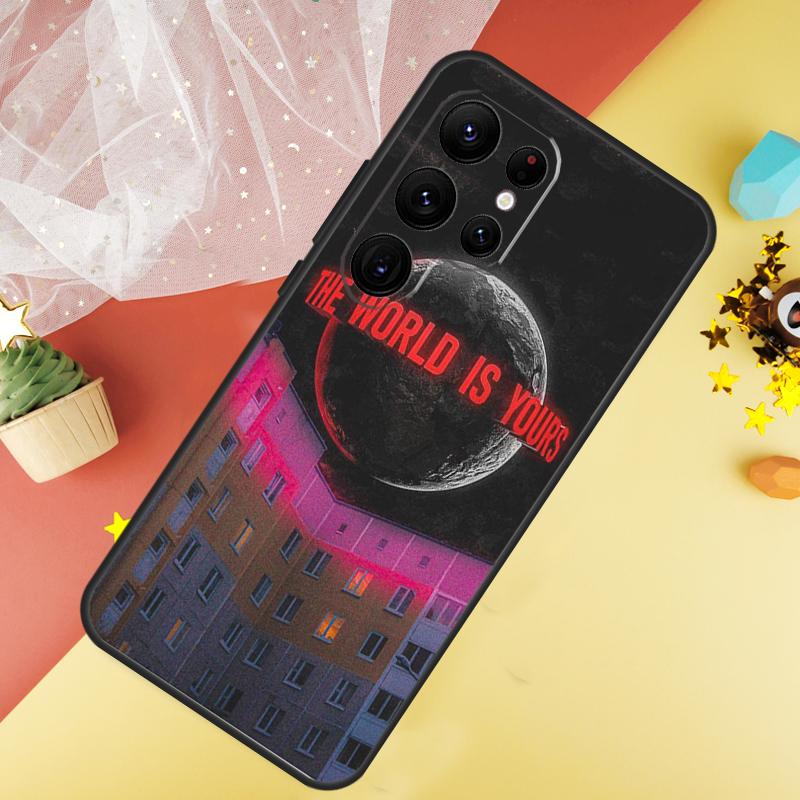 Scarface The World Is Yours Phone Case For Samsung Galaxy S26 S25 Ultra S23 FE S21 S20 S22 S24 Ultra S10 Plus Cover Coque