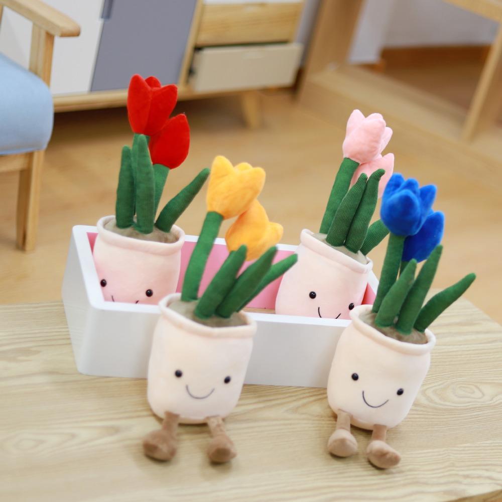 Neues Tulpenblumen Plüschtier Simulation Sukkulente Pflanze Puppe Indoor Ornament Dekoration kleines Geschenk
