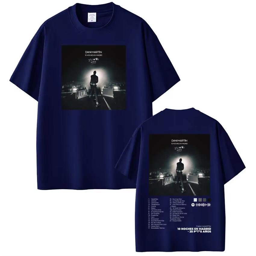Singer Dani Martín Album 2026 Graphic Tee Men Women Vintage Hip Hop T Shirt Cotton Short Sleeve Fashion Casual Tshirts