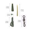 50pcs Anti Entanglement Sleeves Fishing Tackle Leads Clip Fast Change Swivels Tail Rubber Fishing Accessory for Rigs