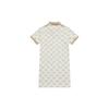 MLB MONOGRAM SS25 Short Sleeved Dress Women's Ivory White 3FOPM0453-50IVS