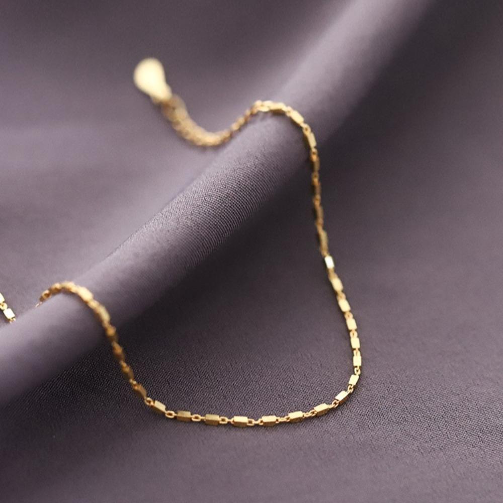 

925 Silver Plated Minimalist Square Bracelet for Women Unique Design Luxury Jewelry золотий