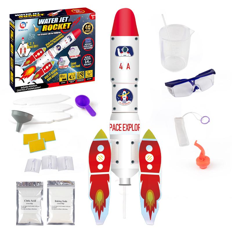 Neues Wassersprühraketenstart-Wissenschafts-Kit Outdoor-Bildungs-Kit DIY Plastikraketen-Spielzeug für Kinder