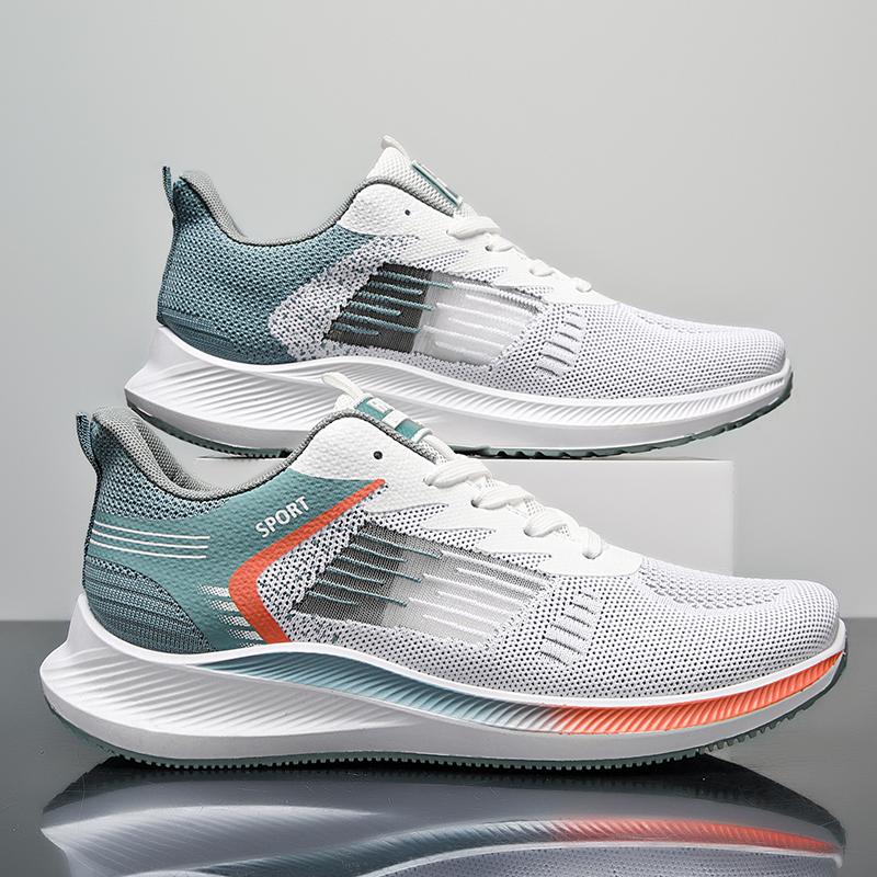 

Новая мужская удобная спортивная обувь повседневная обувь корейская версия дышащая сетчатая поверхность повседневная спортивная летящая тканая мужская обувь 44