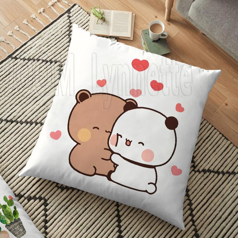 

Молоко и мокко пары панда медведь бубу дуду наволочка декоративная подушка для дома декоративная квадратная наволочка с принтом диванная подушка 45 см 9