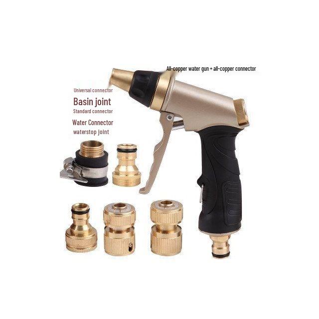 High-Pressure Floor Cleaning Water Gun for Household Car Wash - All-Copper Connection Machine