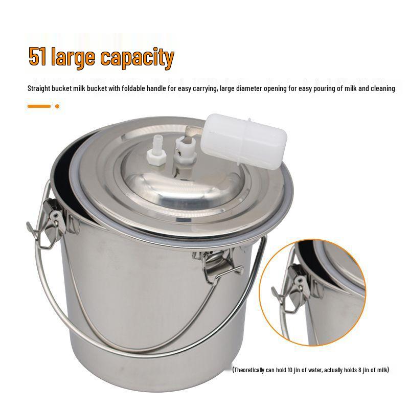 Electric Milking Machine for Cows & Sheep: Pulsating, Speed Adjustable, Fully Automatic, Compact for Home Use