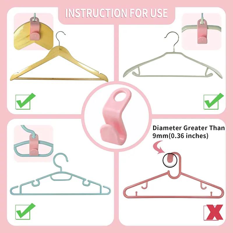 10/5Pcs Hanger Connector Hooks Wardrobe Hangers Space Saving Multifunction Cascading Plastic Bedroom Wardrobe Storage Hook
