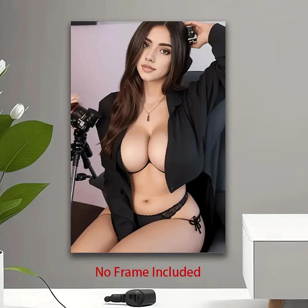 Decor Artă Metalică de Perete cu Bikini Vintage - Design Plat 2D Decor pentru Casă, Bar, Cafenea, Garaj Nu Necesită Baterii