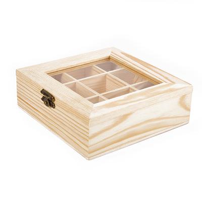 Caja de almacenamiento con 9 compartimentos, organizador, bolsa de azúcar, contenedor, caja de accesorios de joyería