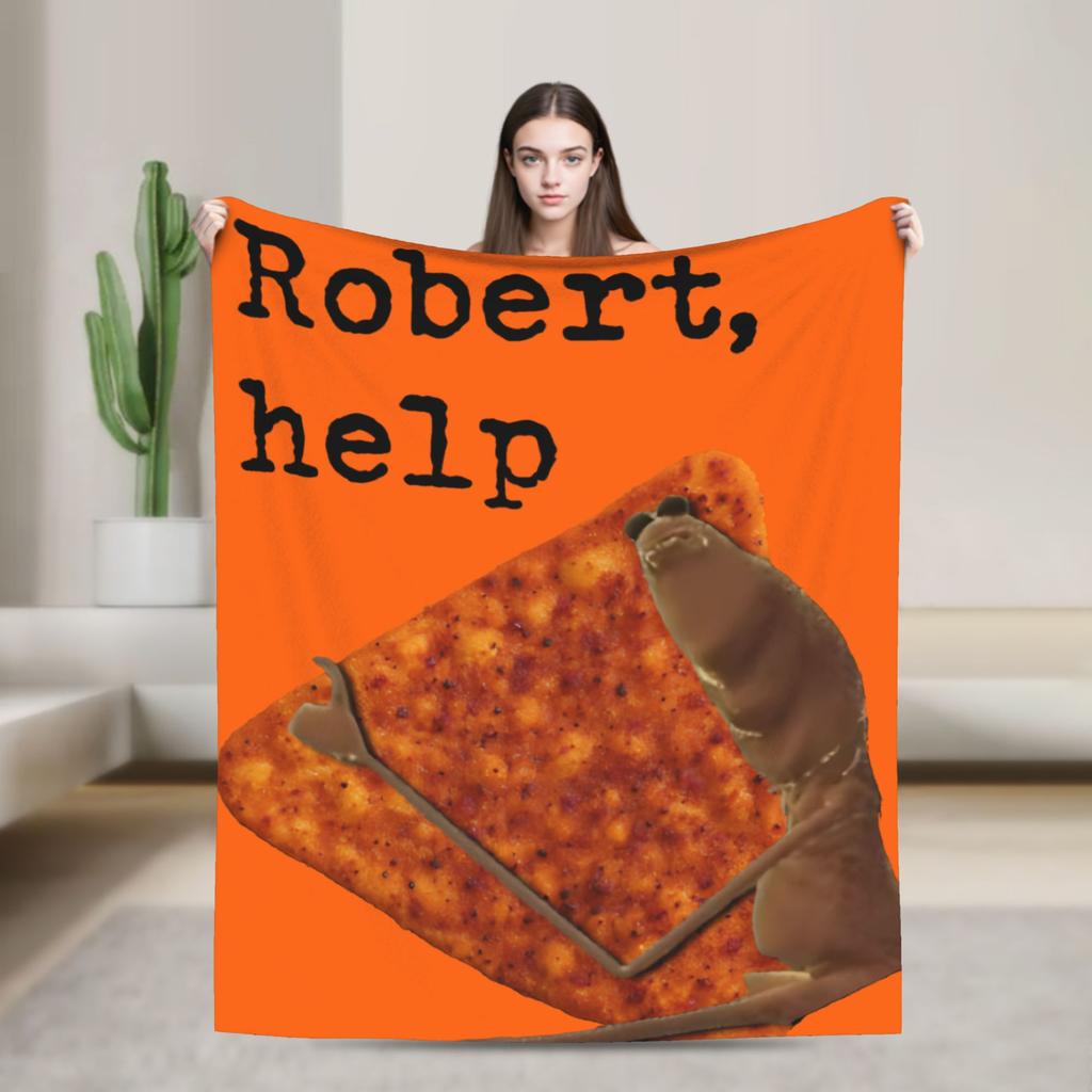 Marcus The Worm Meme Flannel Blanket  Soft Throw Blanket for Outdoor Travel Office Funny Bedspread Sofa Bed Cover