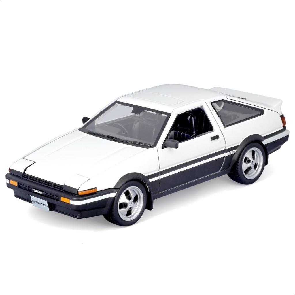 Maisto 1/24 Scale Toyota Sprinter Trueno AE86 White/Black / Diecast Model Car, Finished Model, 32916 WT