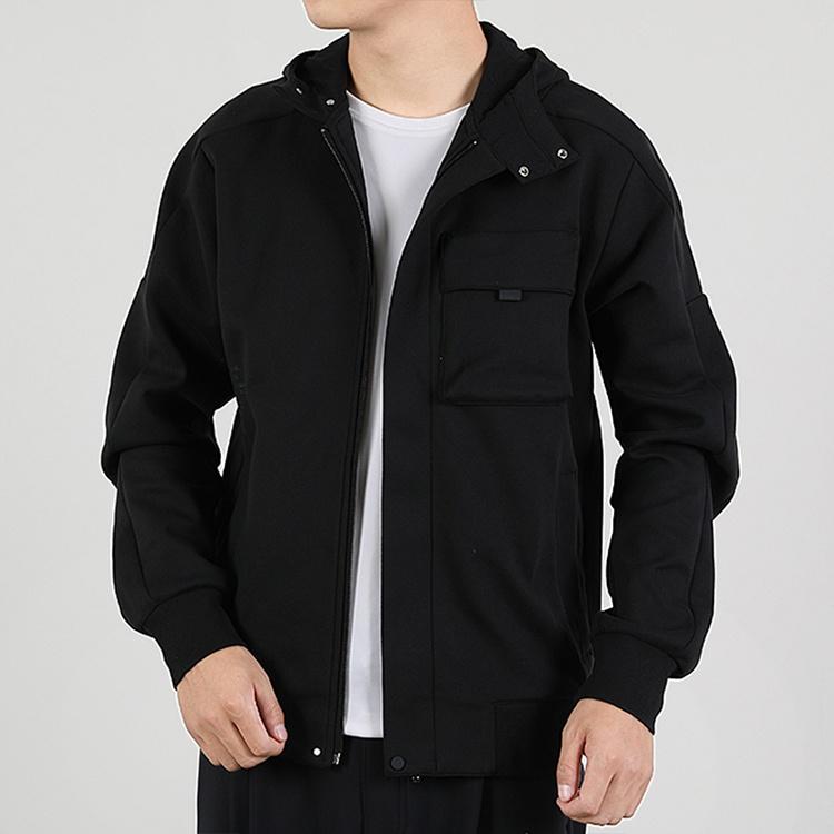 adidas Th Htt Peach Sports hooded Windproof Jacket Black Men's GM4420