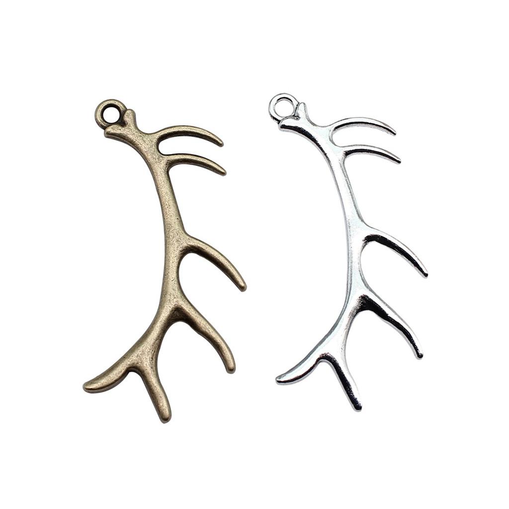 Deer Antler Charms Christmas Day Pendants For Nature Inspired Jewelry