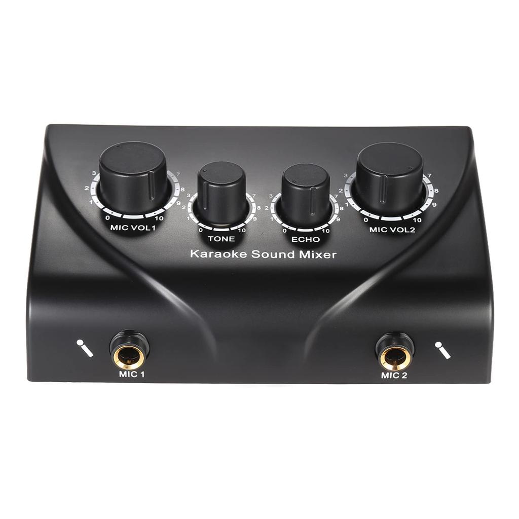 Btuty Karaoke Sound Mixer N-1 Dual Microphone Input with Cable Black