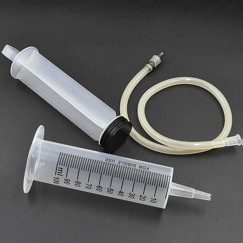 Jedna sada 100ML hadice pro motocyklové kotoučové brzdy Nástroj na odvzdušnění hydraulické kapaliny Brzdové čerpadlo Třmen pro opravu vakuového vstřikovače