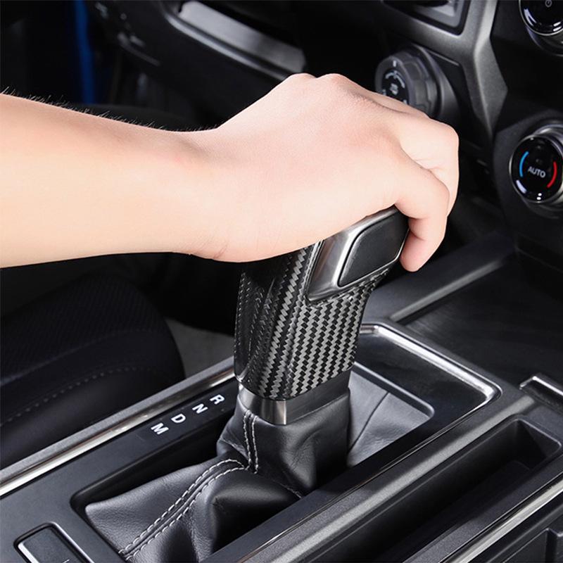Tantan Carbon Fiber Gear Shift Knob for Ford Raptor F150 Interior Modification