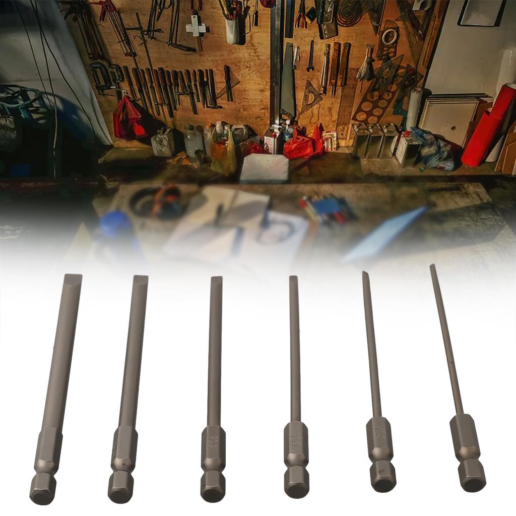Legeringsstalen Bits Platte Schroevendraaier Bits Legeringsstalen Handboor