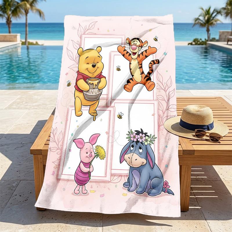 Winnie Pooh Friends Stylish Digital Printing Beach Towel Quickdrying Absorbent Blanket For Beach Pool Gym Travel Christmas Gift C922230