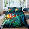 Clownfish Duvet Cover Sets For Kids Queen Size Lightweight Down Quilt Covers Bedroom Decor 2 Pillowcases 1 Duvet Cover No Quilt
