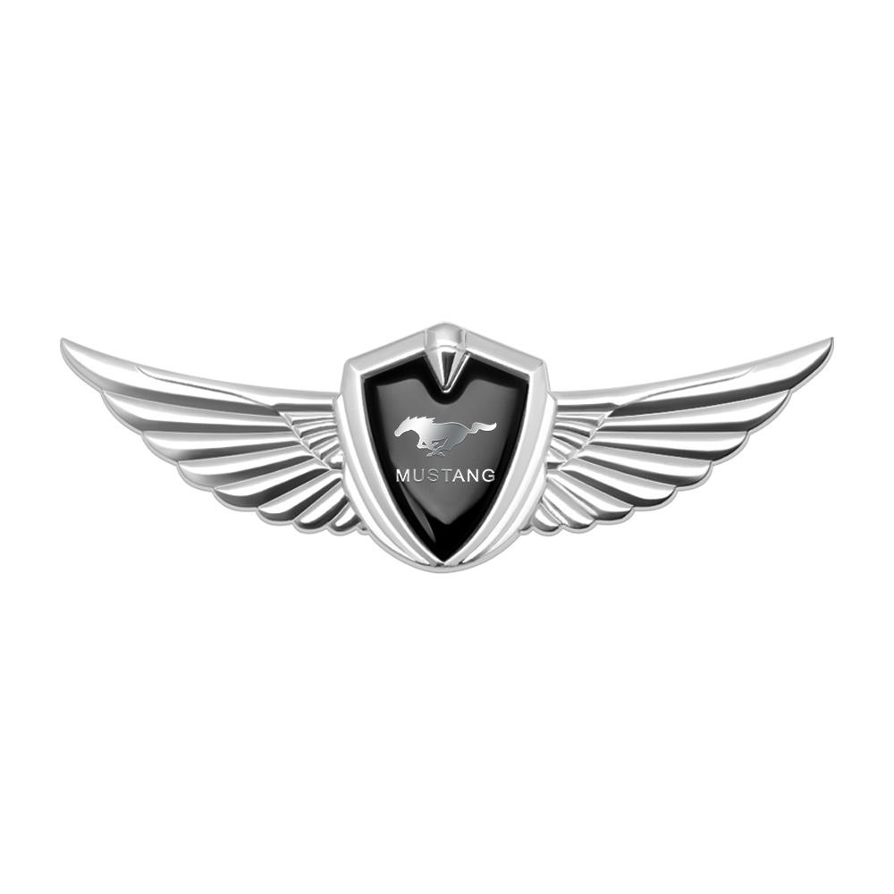 

3D Metal Wings Emblem Car Side Mark Window Trunk Stickers Decal For Ford Focus MK4 MK3 MK2 Fiesta Ranger Mustang Wheel hubcap