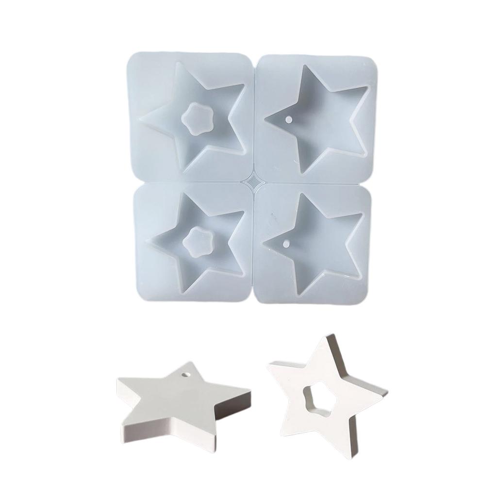 Multi Purpose Star Pendant Silicone Mold Crafting Tool For Decorative Resin Art And Celebration Decoration Projects