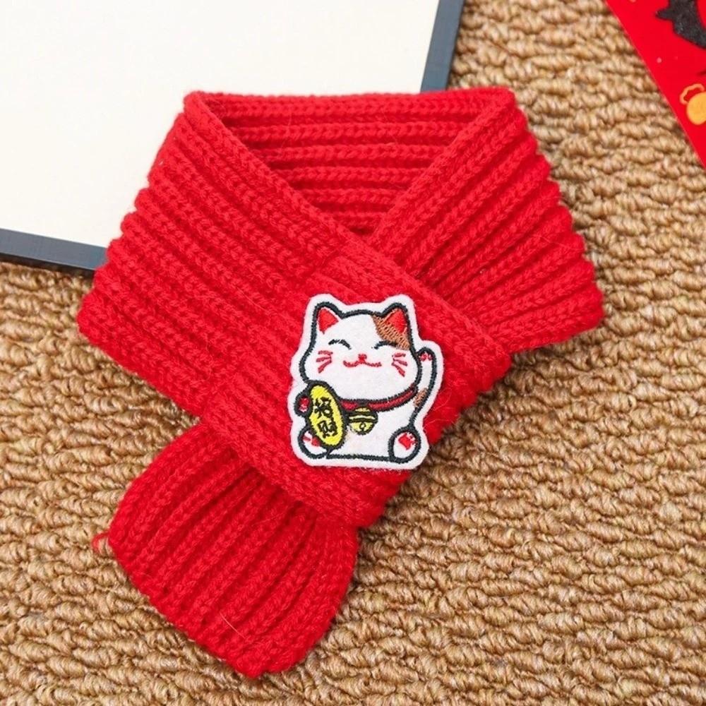 Red Color New Year Dog Scarf Festive Pet Scarf Bib Durable Pet Neck Scarf  Festival Dress-up