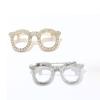 Vintage Brooch For Women Glasses Shaped Personality Design Christmas Girl Gift Accessories Golden Cute Pins