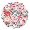 Strawberry Rabbit Stickers Set: 40 Cute, Waterproof, Korean-Style DIY Berry Designs