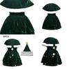 Gorgeous Women Christmas Tree Cosplay Costume Plus Size Xmas Dress Cloak Hat Party
