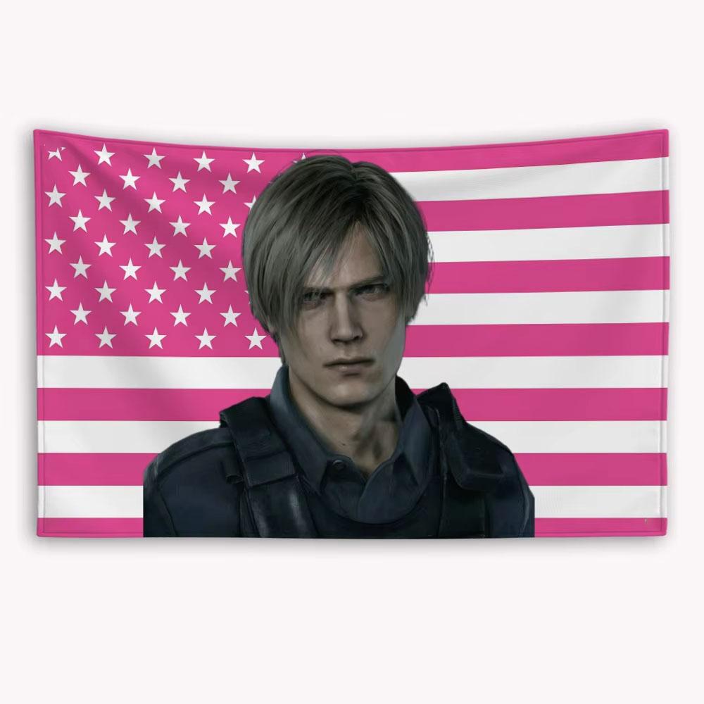 Jauns Leon Kenedijs Rozā Amerikas Karoga