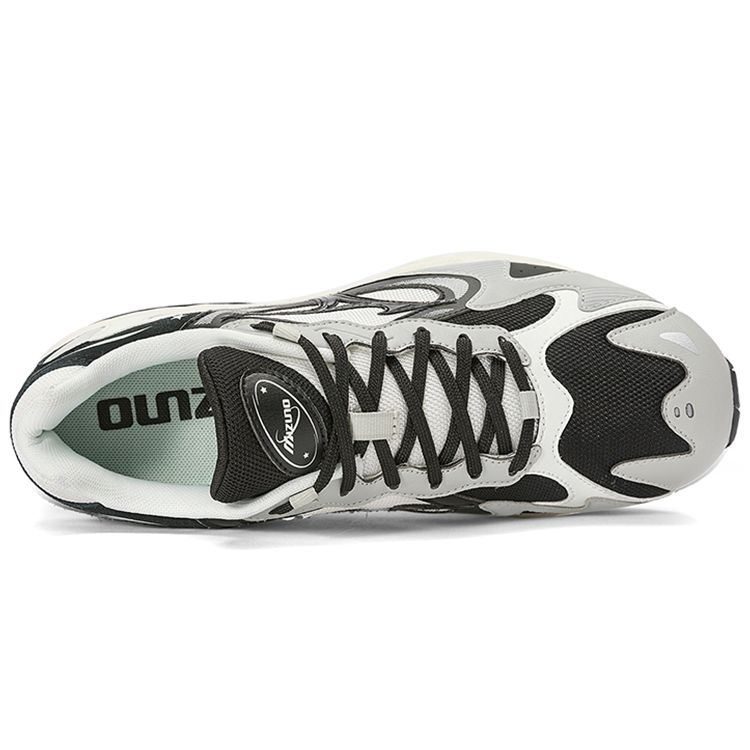 Mizuno Wave Solar Sports Non-Slip Wear-Resistant Breathable Low-Top Casual Shoes Unisex Sneaker Cool-Gray Black White D1GH222308