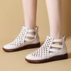 Fashion GKTINOO Large Size 2025 Genuine Leather Summer Sandals Breathable Hollow Boots Flat Soft Non-slip Comfortable Sandalias De Mujer
