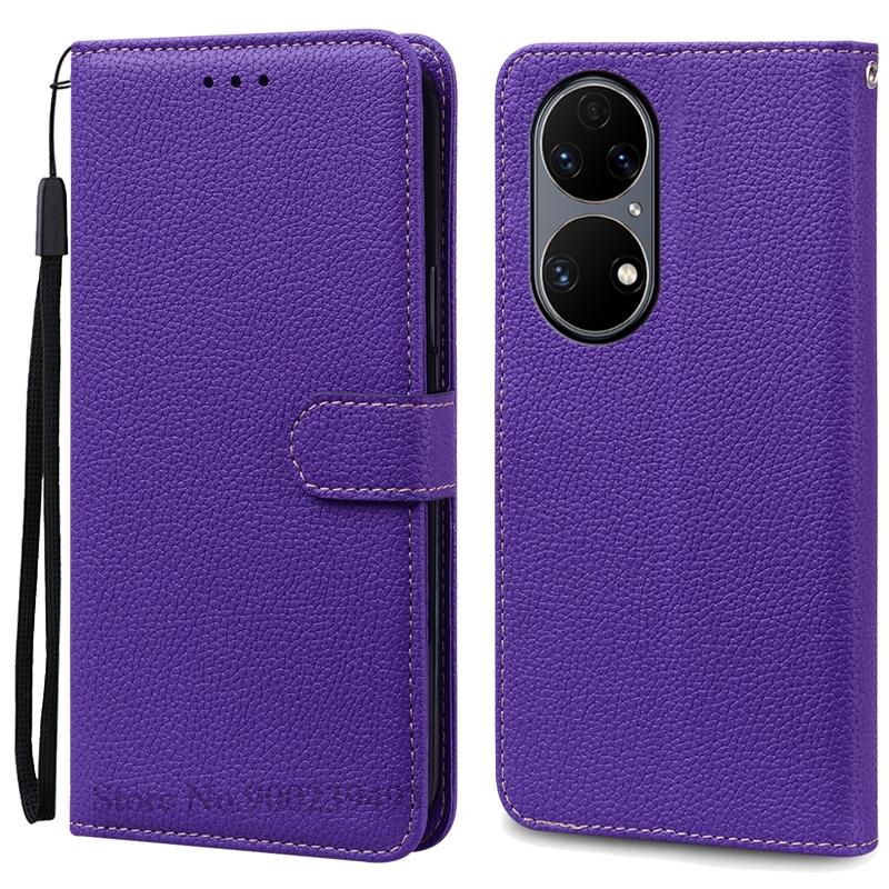 P50 P 50 Pro Case For Huawei P50 Case Leather Wallet Flip Case For Huawei P50 Pro Cover Soft Silicone Coque Fundas Shell