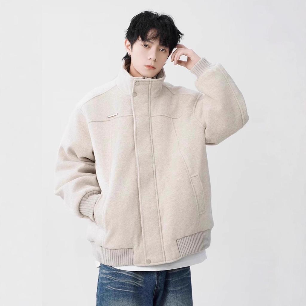 Men's Trendy Wool-Blend Two-Piece Faux Coat - Thick, Warm, and Stylish Winter Jacket