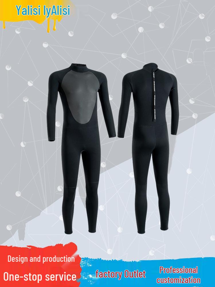 Men's and Women's Full Body 3/5mm Winter Wetsuit: Warm, Cold-Resistant, Sun-Protective for Swimming, Snorkeling, and Surfing.