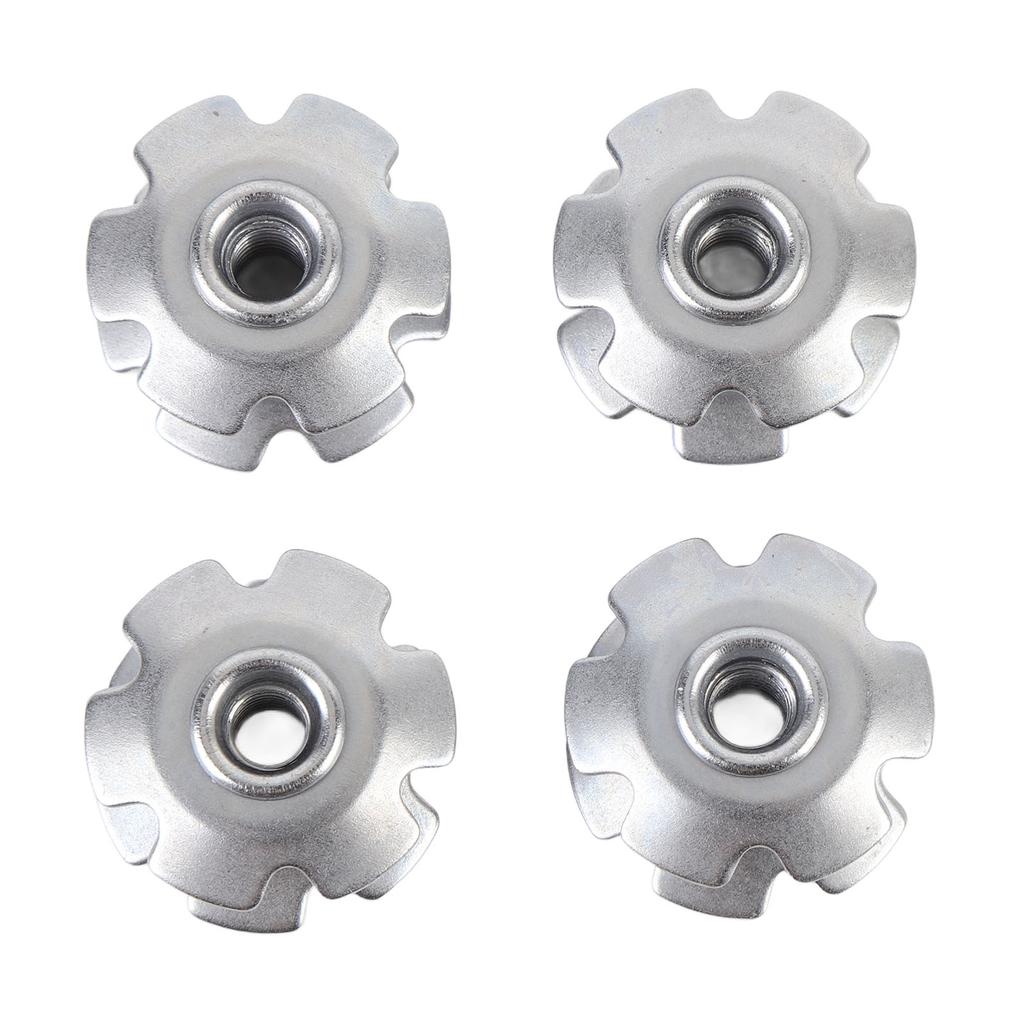 4Pcs Cycle Headset Star Nut Steel 28.6mm Efficient Locking Cycle Fork Star Nut for
