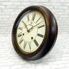 Suntel QL674-R Classical Wall Clock, Antique Brown, Roman Numerals, Made in Japan