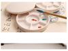 Round White Faux Porcelain Acrylic Paint Palette with Lid for Watercolors